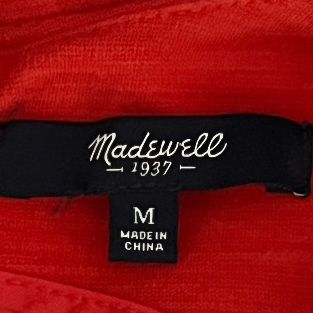 MADEWELL Fashionable Red Sleeveless Zip pockets easy wear versatile Sheath Dress - Picture 3 of 10